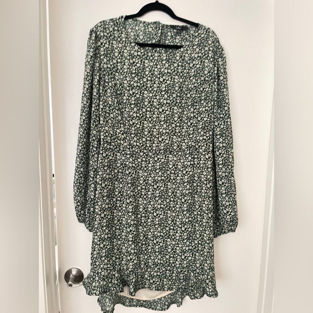 Green floral dress from Lulu’s